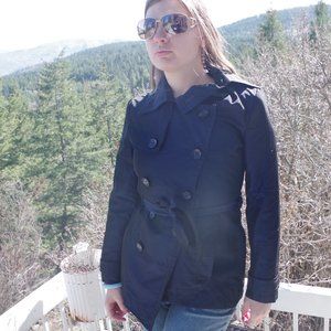 Zara Basic Blue Trench Ladies Coat